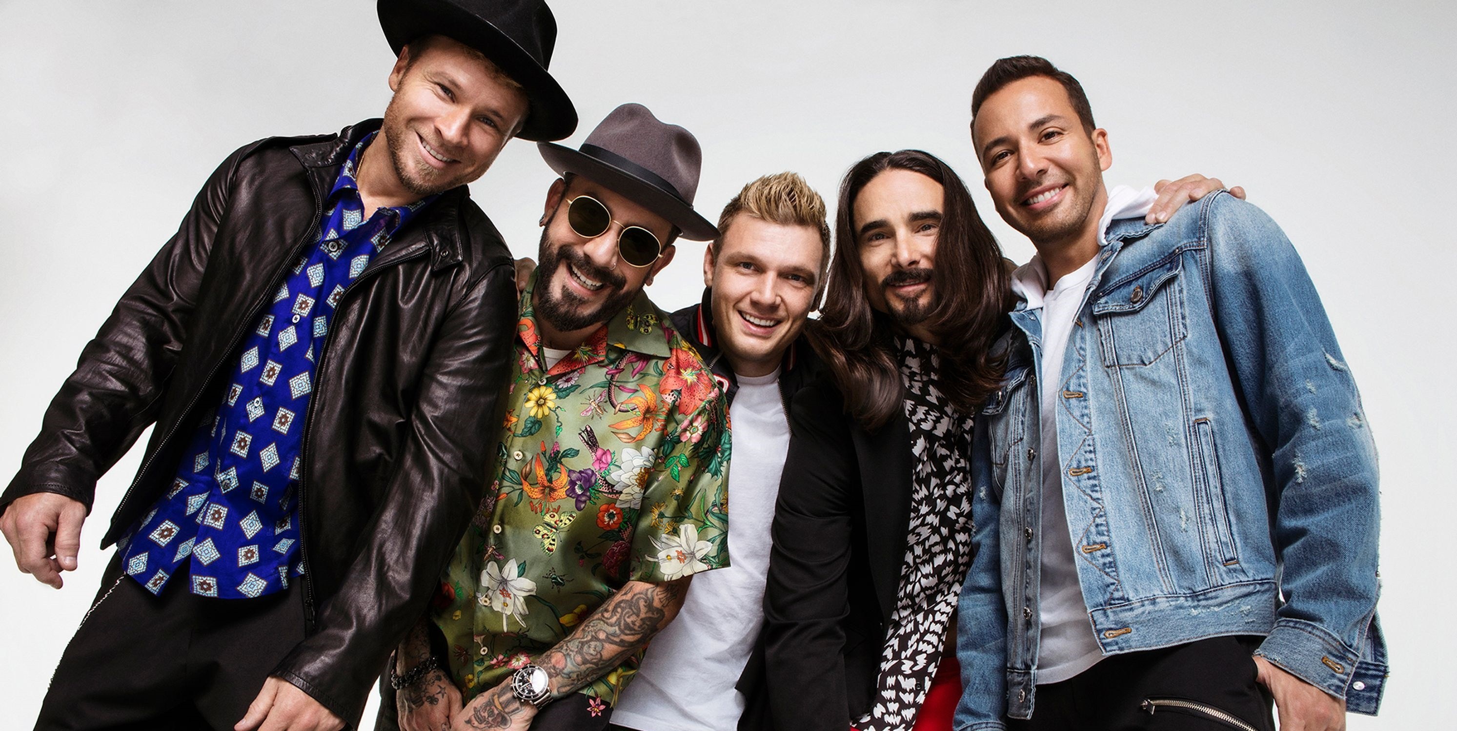 Boygroup Backstreet Boys para divulgar a turnê "DNA World Tour"