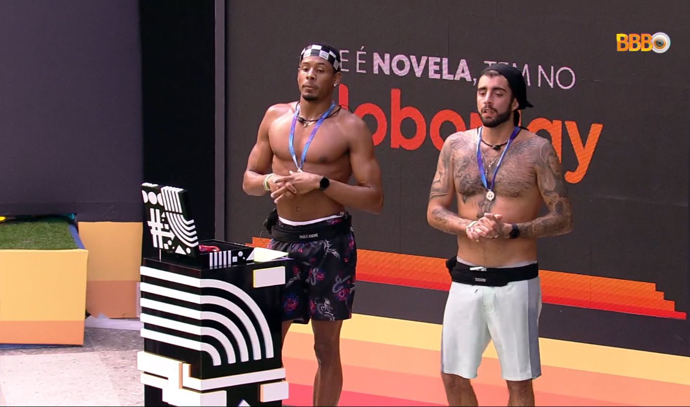 Paulo André e Pedro Scooby vencem a prova do anjo