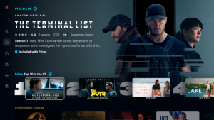 amazon prime video interface