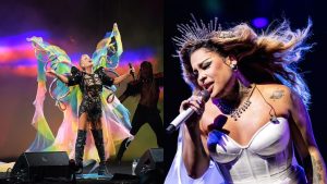 Xuxa e Gloria Groove em cima do palco do Universo Spanta