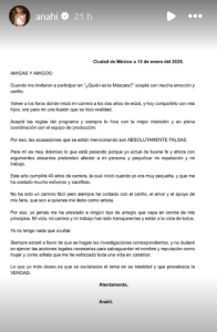 Televisa investiga Anahí por suposta fraude em reality