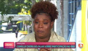 Camilla durante entrevista ao "Mais Você"