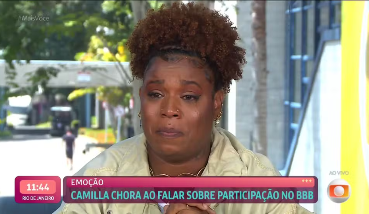 Camilla durante entrevista ao "Mais Você"