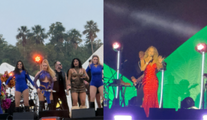 Joelma e Mariah Carey durante suas performances no Amazônia Live