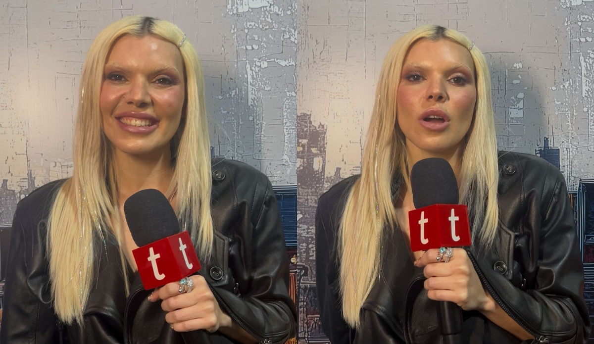 Duda Beat durante entrevista ao Tracklist