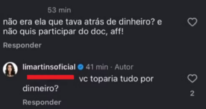 Ausente de documentário sobre o grupo Rouge, Li Martins responde comentário com questionamento: 'Toparia tudo por dinheiro?'