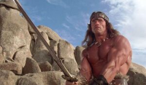 Arnold Schwarzenegger em "Conan, o Bárbaro"
