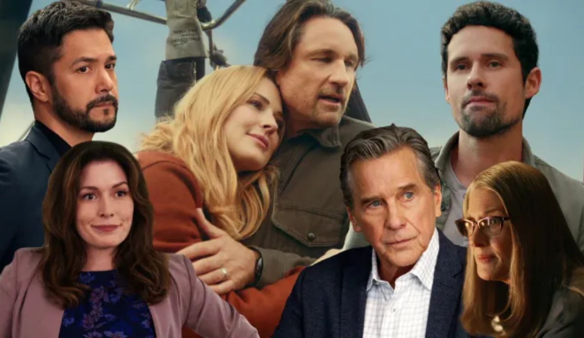 Personagens da série Virgin River aparecem em montagem com Mel Monroe, Jack Sheridan e outros integrantes do elenco