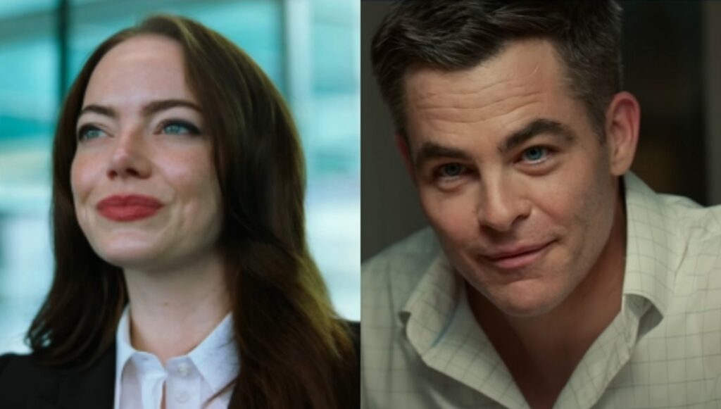 emma stone chris pine the catch