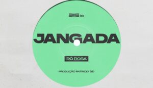 Capa do single Jangada de Rô Rosa com design em formato de disco verde e tipografia preta destacando o título da música