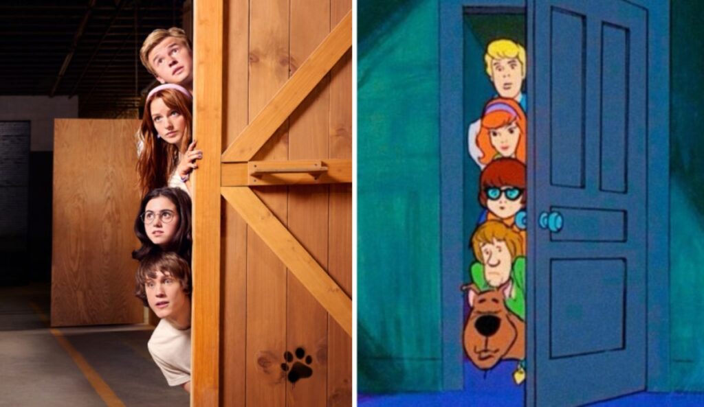 Elenco de Scooby-Doo: A Origem aparece caracterizado em primeira imagem da série live-action da Netflix ao lado da versão clássica da Mistério S/A.