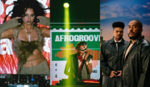 Montagem com Clementaum, Afrogroove e Deekapz, atrações das festas de rua da Virada Cultural 2026 em São Paulo.