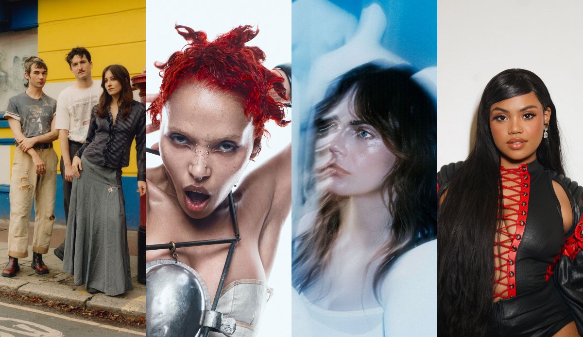 Da esquerda para direita: Nation of Language, FKA Twigs, Cara Delenvigne e Duquesa