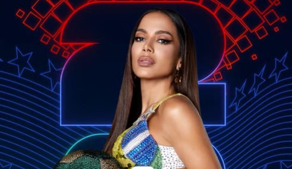 Anitta em arte promocional da abertura da Copa do Mundo 2026 nos Estados Unidos