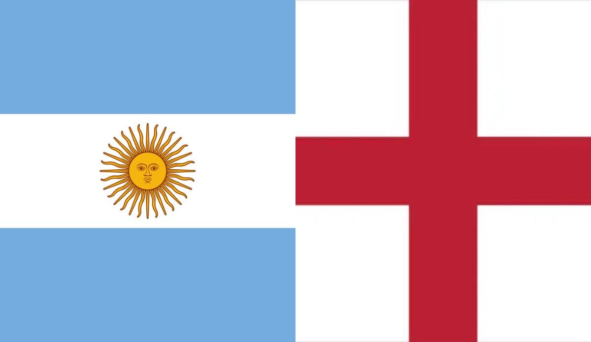 bandeira da argentina e da inglaterra