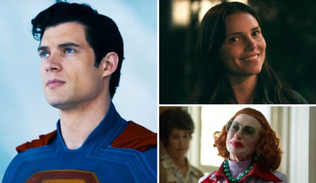 Montagem com cenas dos filmes “Superman”, “Bugonia” e “A Hora do Mal”, indicados ao Critics Choice Super Awards 2026.